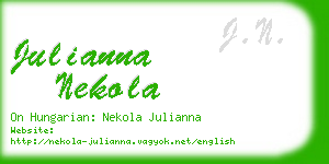 julianna nekola business card